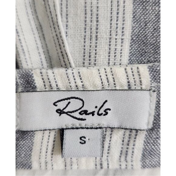 Rails Harper Jumpsuit Laguna Stripe Linen Blend Cropped Length Size Small - Picture 4 of 7